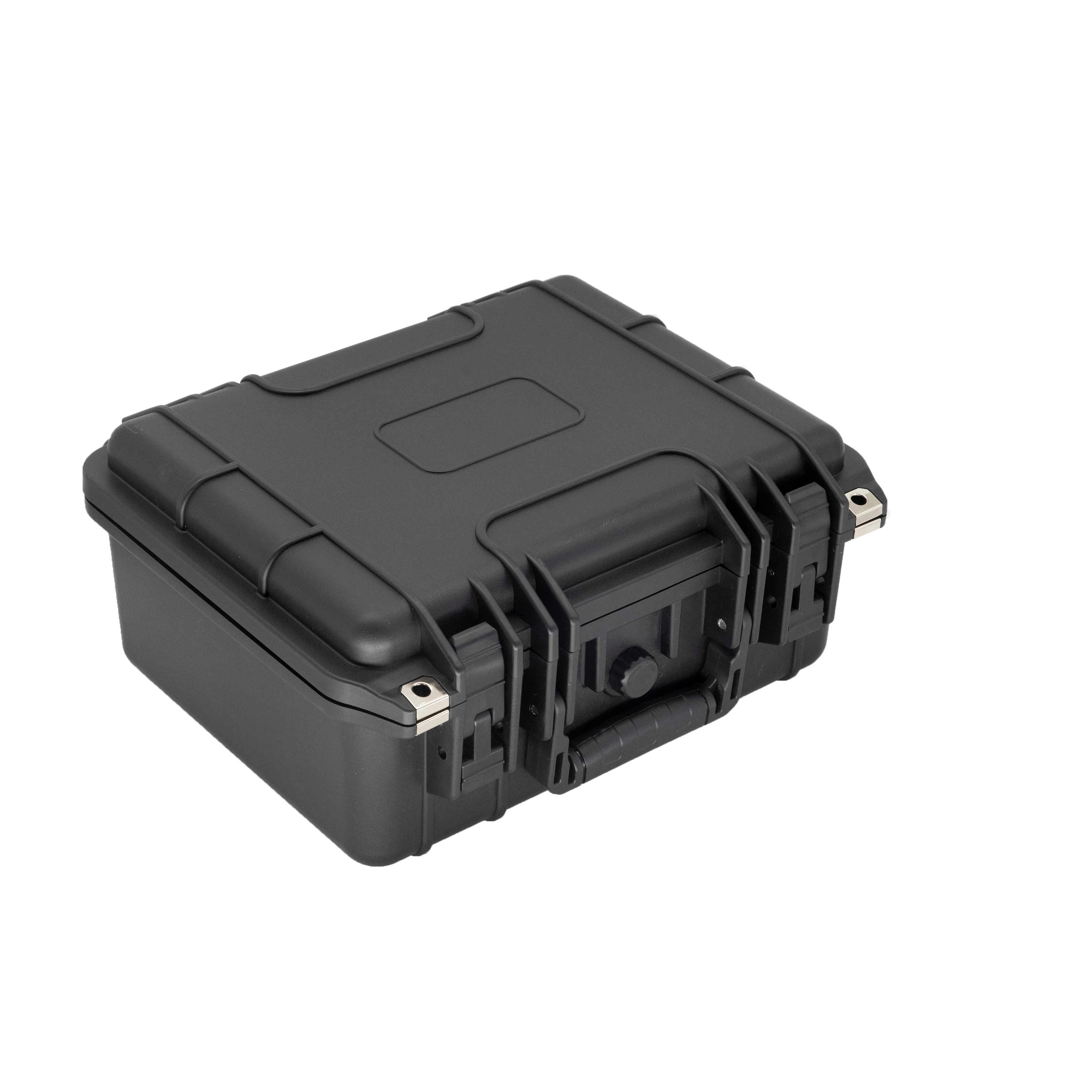 علبة أدوات صلبة بلاستيكية سوداء آمنة، علبة طيران، علبة نقل ميدانية