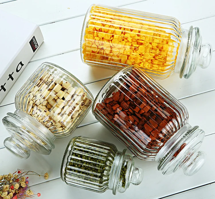 5oz Glass Jars With Airtight Lids - 6 Pack Kitchen Storage Containers For Food And Pantry Organization