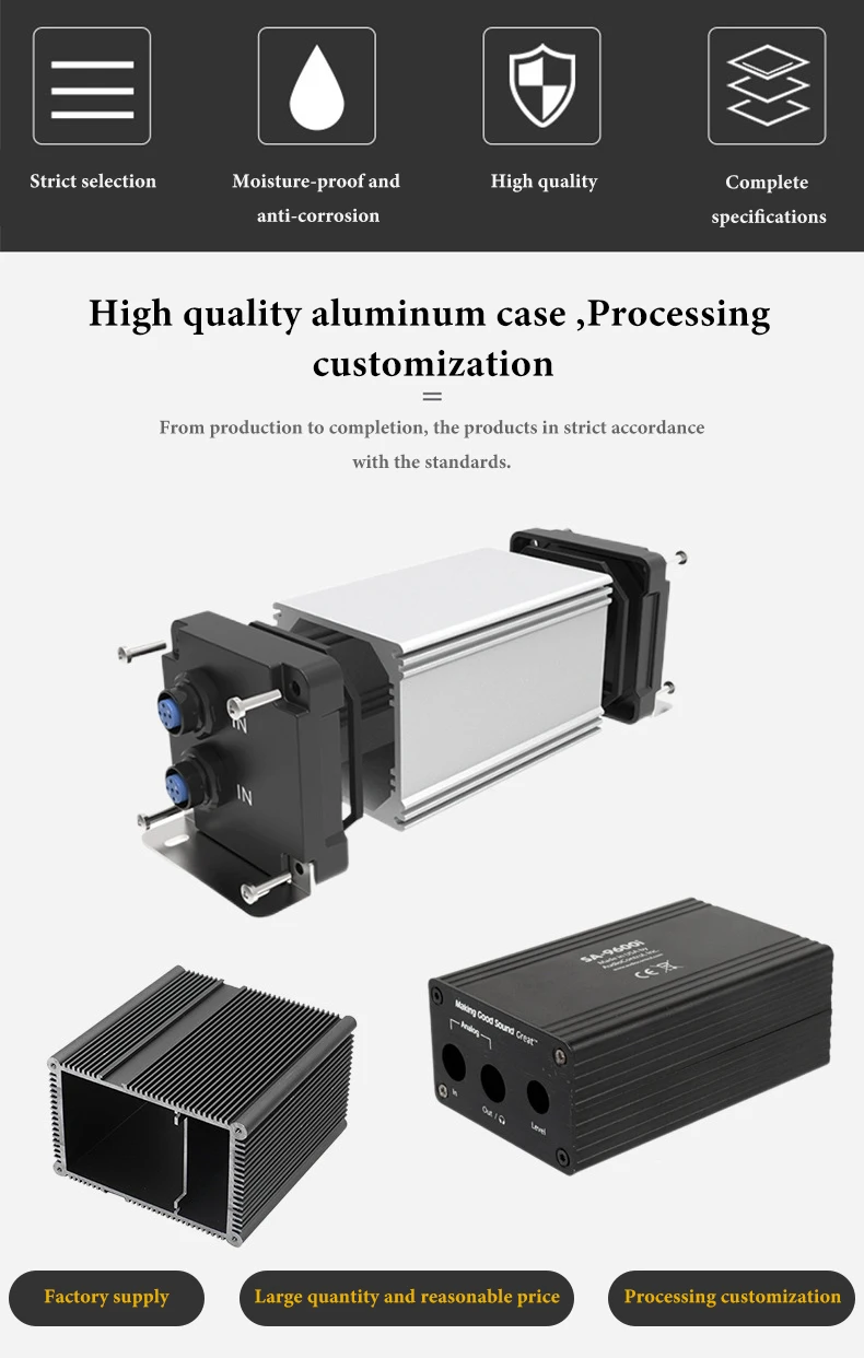 Custom Aluminium Battery Case Box Light Weight Multipurpose Factory Oem/odm Enclosure Cases