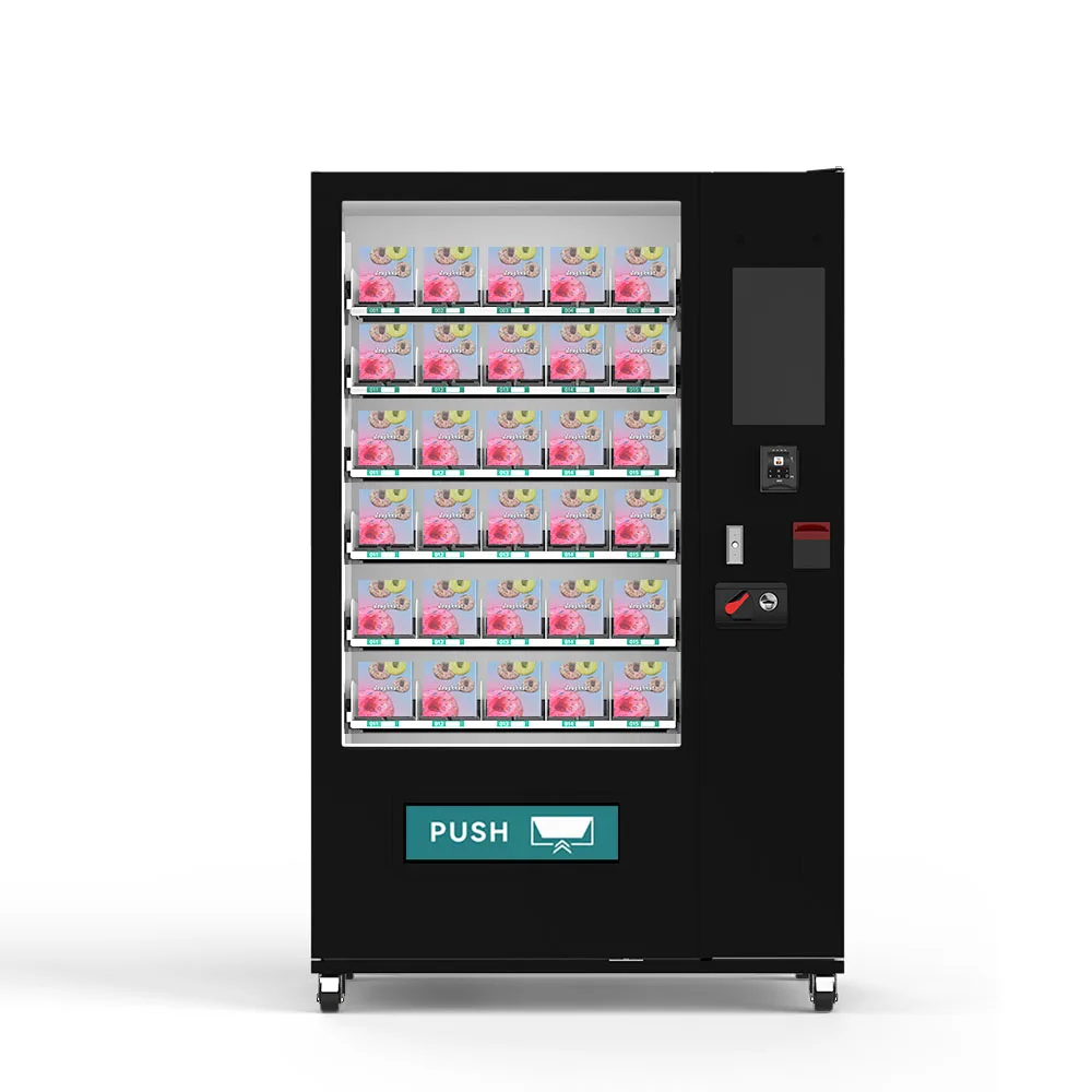 Qatar Fresh Food Vending Machines Automatic Robotic Salad Vegetable Fruit Vending Machine Coin Operated Vending Machine for Sale