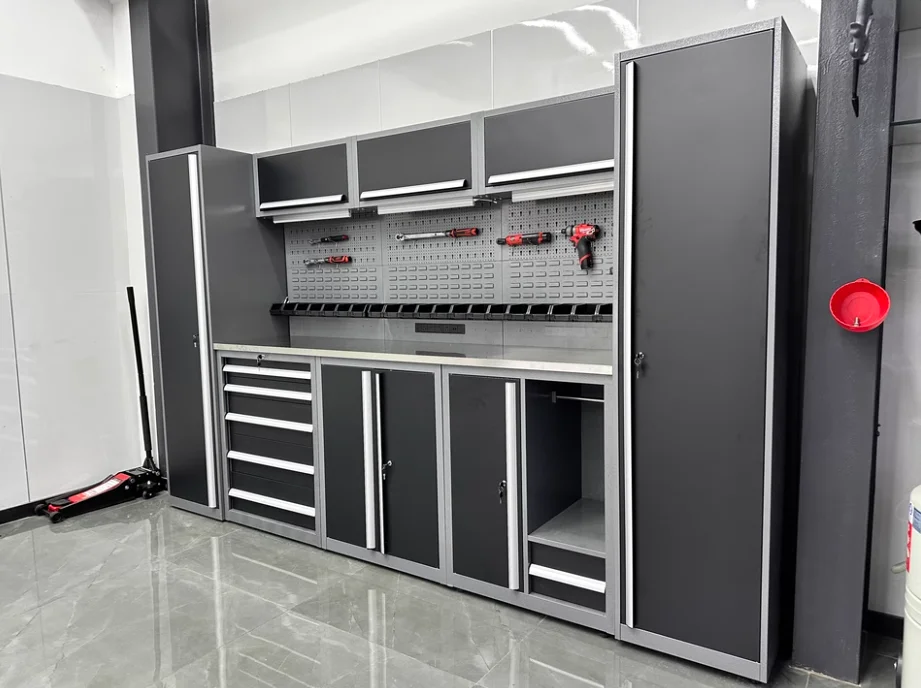 Heavy Duty Modular Design Garage Cabinet Workshop Movable Tool Chest Toolbox Garage Tool Cabinet for Auto Repair Workshop