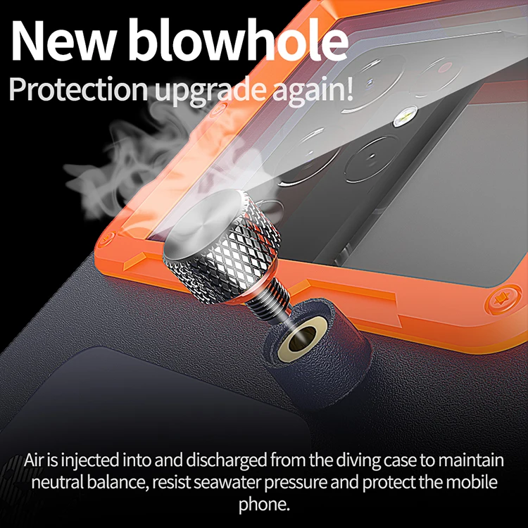 Heavy Duty Upgraded Full Body 2nd Gen Professional Universal Underwater Photography Diving Phone Case for IPhone 13 Mini/12 Mini