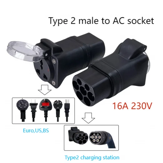 AOTAI T2 to 230V AC output with button V2L for EU with CE certification Type 2 EV charging Adapter details