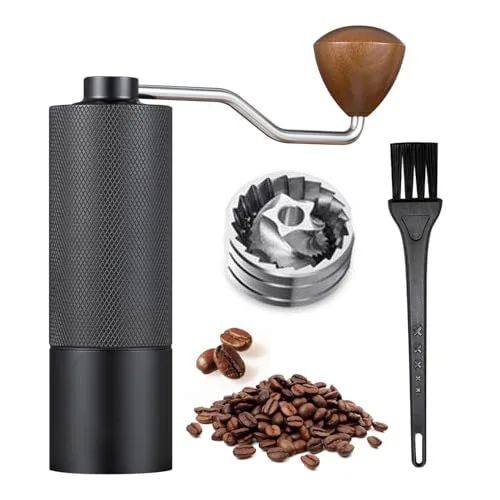 Al-Alloy Body 420 Stainless Steel Burr Homeuse Espresso Mini Small Hand Mill Portable Manual Coffee Grinder manufacture