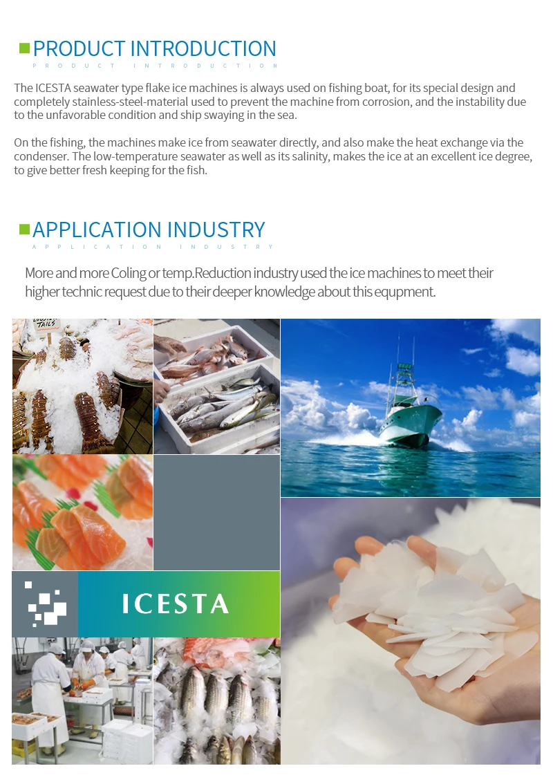 Chinese Factory 50kg Crushed Sea water Flake Ice Maker With Price for shipping