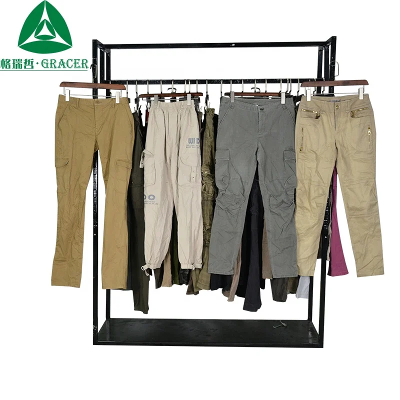 Vintage Clothes Bulk Wholesale Second Hand Designer Clothes Pocket Used  Men's Cargo Pants in Bale