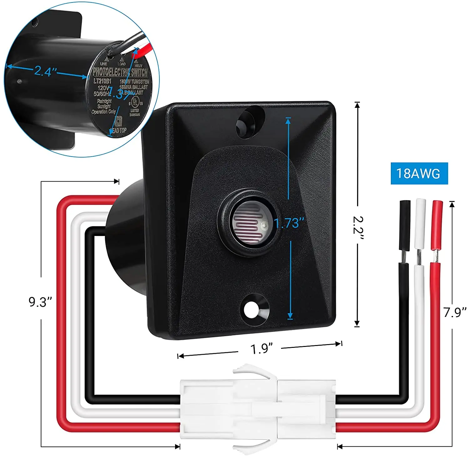 Post light on sale photocell replacement