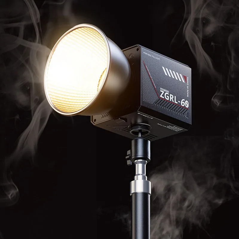 Fozriybefy 60W Luce Video LED Portatile – COB Bi-Colore 2800-6500K, CRI 96+, Batteria E Alimentatore, Spina EU - 3