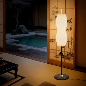 Home Decoration Stand Floor Lamp Art Design with Marble Base Bedroom Living Floor Lamp Japanese
