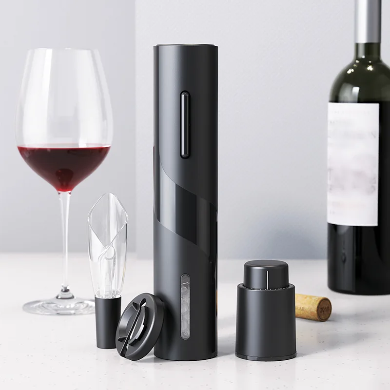 Electric Wine Opener,Electric Wine Bottle Opener,Battery Operated Wine  Opener With Electric Corkscrew,Foil Cutter,Wine Stopper,Bottle Opener Gift  Set For Home Party Wedding Father Day Gifts,Electric Wine Opener Makes  Opening Bottles Fast, Foolproof, And