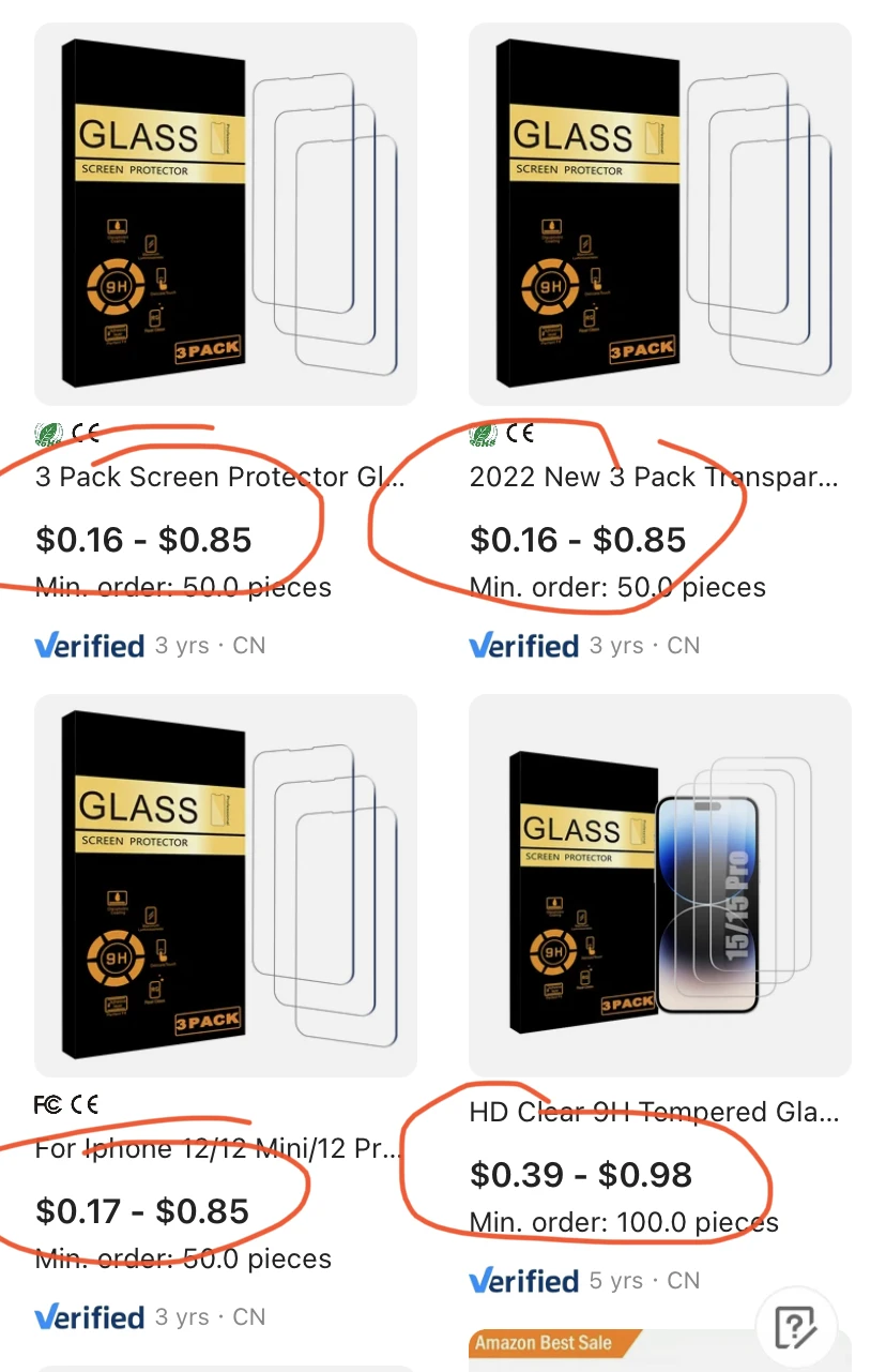 Lowest Factory Price 3 Pack 9h Tempered Glass Phone Screen Protector For Ipone 11 12 13 14 15