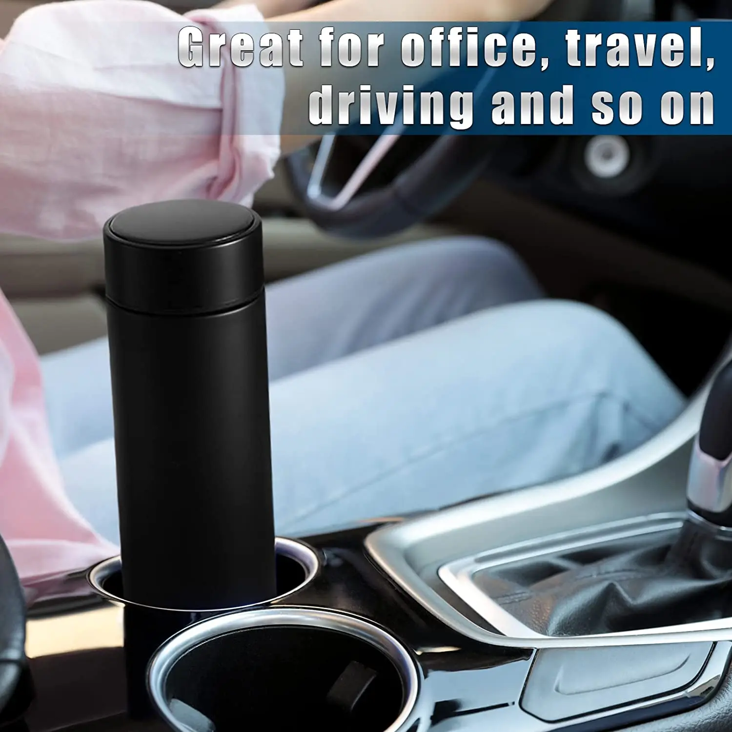 480ml Temperature Display Tea Bottle Stainless Steel Double Wall Digital Vacuum Flask Smart Insulated Cup with Tea Infuser