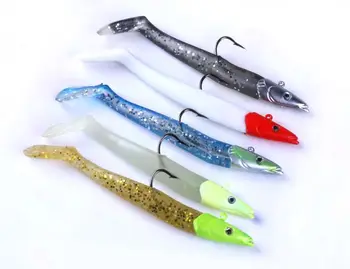 Free Shipping Lead Head Jig Fishing Soft Bait Silicone Soft Plastic Fishing Lure for Big Fish 19g 11cm – Soft Lure – view 3
