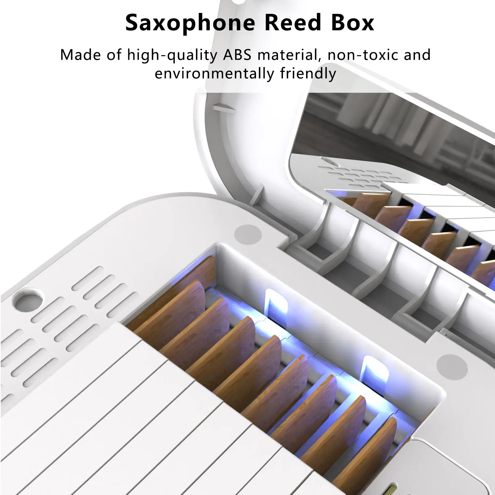 Solo Saxophone Reed Case with UVC+UVA Double Ultraviolet Lamp