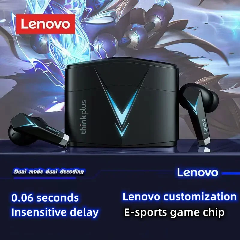 100% Original Lenovo LP6 TWS BT 5.0 Earphones Low Latency Dual Mode Music&Gaming Headsets HIFl Sound E-Sports Gaming Headphones