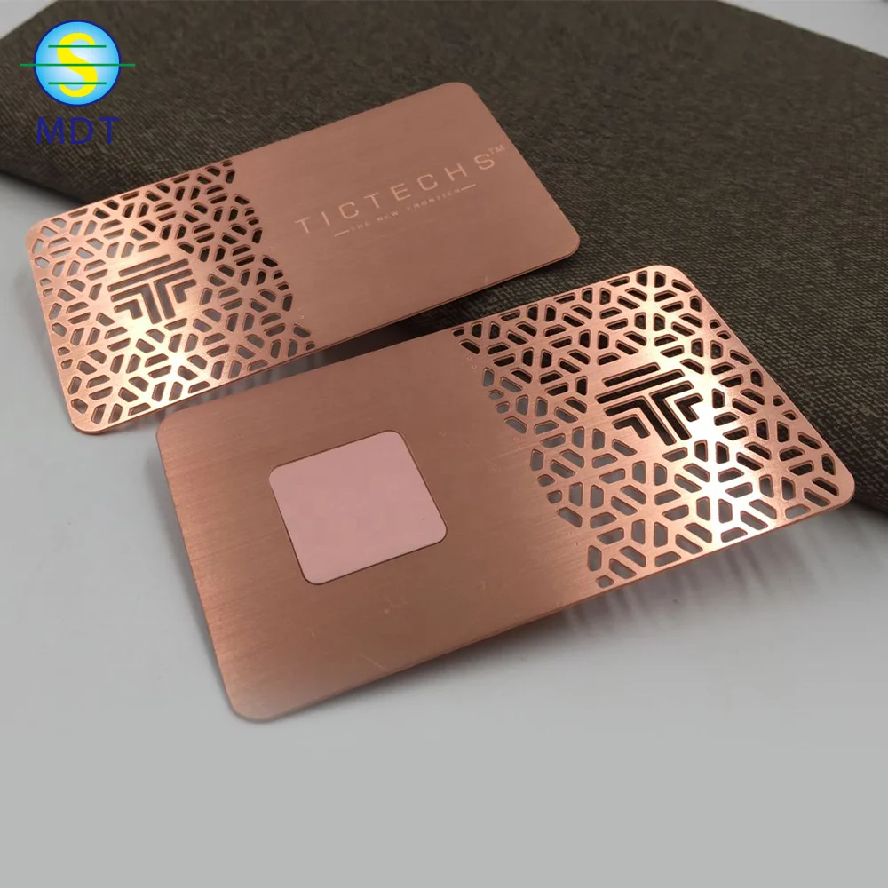 MDT metal card blanks plated matt gold colors