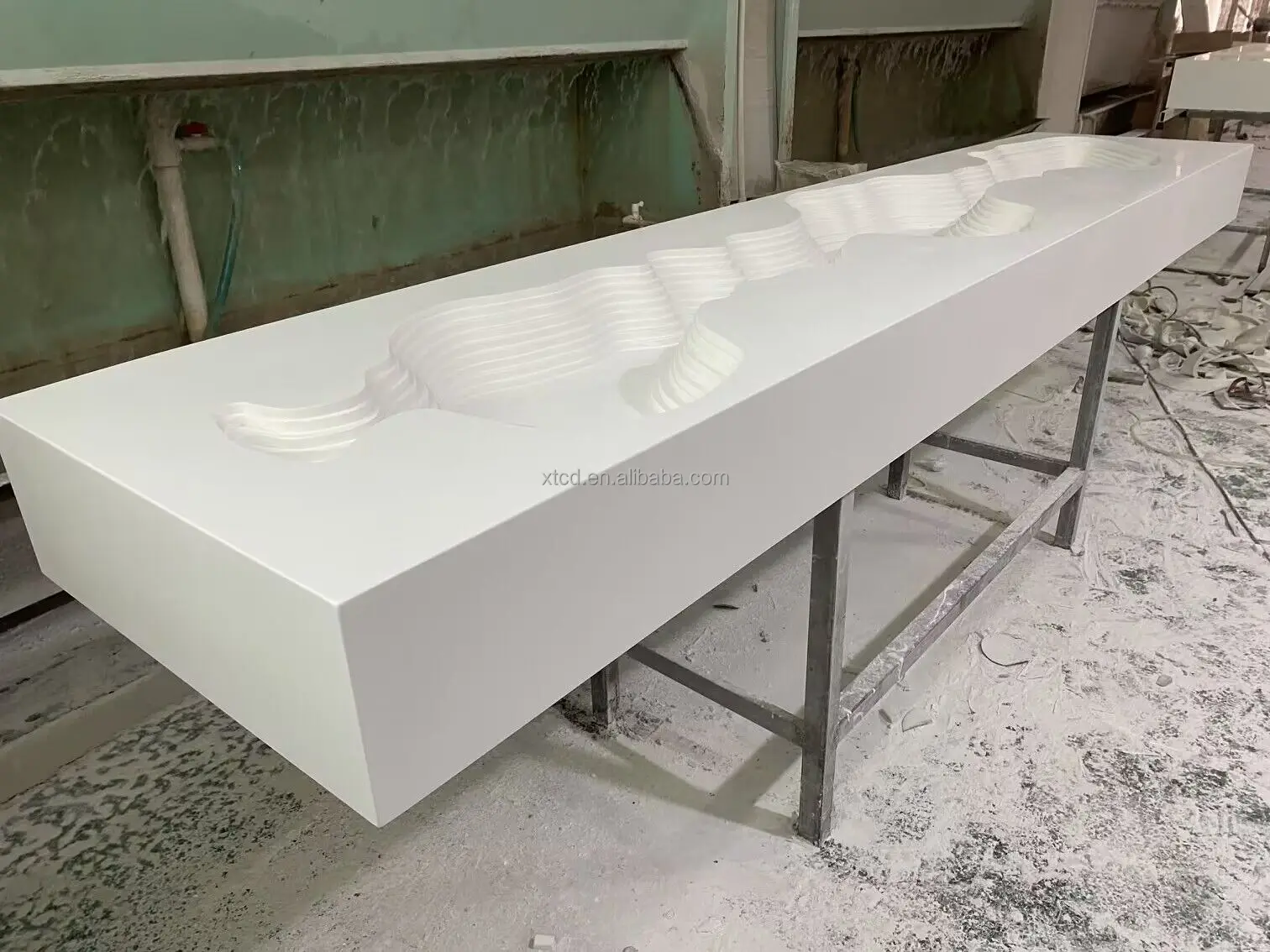Elegant Bending Shape Solid Surface Art Design Sink| Alibaba.com