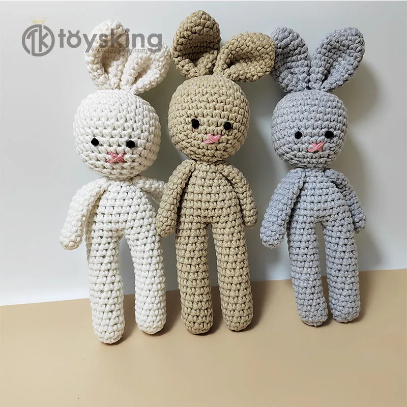 Auiremrti Lapin Crocheté Mignon - Poupée Peluche Fait Main, Cadeau Anniversaire Ou Soutien Émotionnel, Lapin Doux 12x7 Cm Pour Enfants Et Adultes