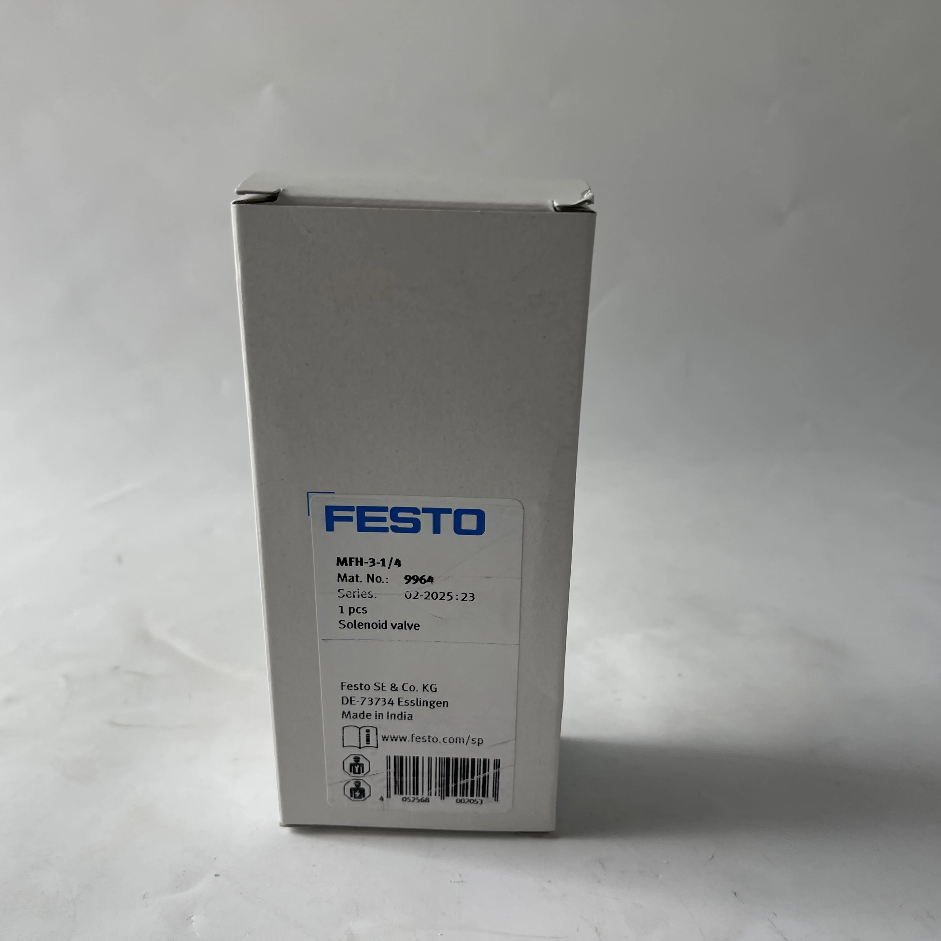 Festo Solenoid Valve MFH-3-1/4 Mat. No.: 9964 Festo Solenoid Valve MFH-3-1/4 Mat. No.: 9964