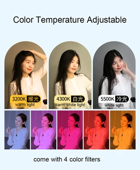 Video Making Kit 12watts LED Light With Stand 1.7M Photo Studio Audio Live Streaming Fill Lighting detail image