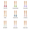Spork with silicone wooden handle