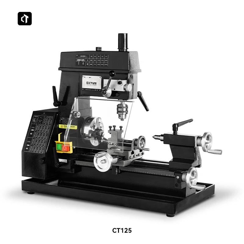 Mini Milling Drilling Lathe Machine  CT125 Lathe Mill Combo  AT125  for Hobby  and DIY with Factory Sales Price
