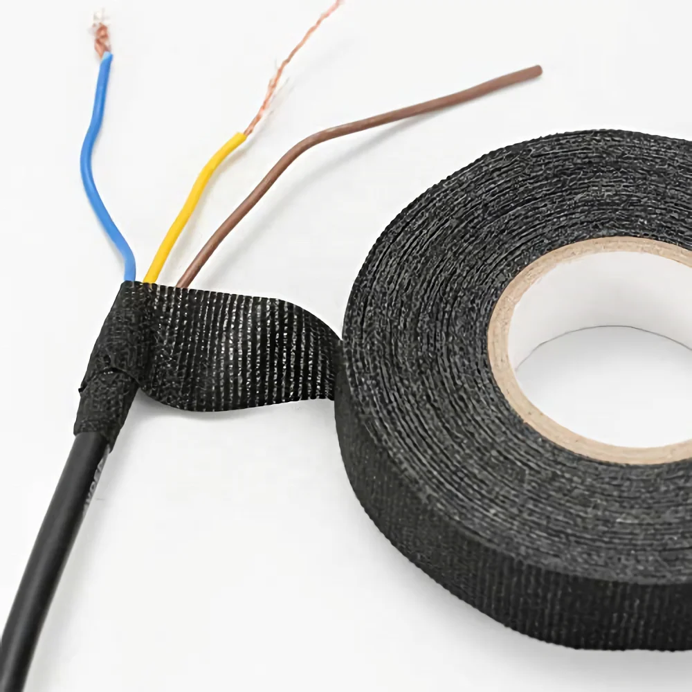 19mm 25mm Black Noise Reduction Adhesive Tape Electrical Maintenance Auto  Car Wiring Harness Strapping Fabric Flannel Cloth Tape