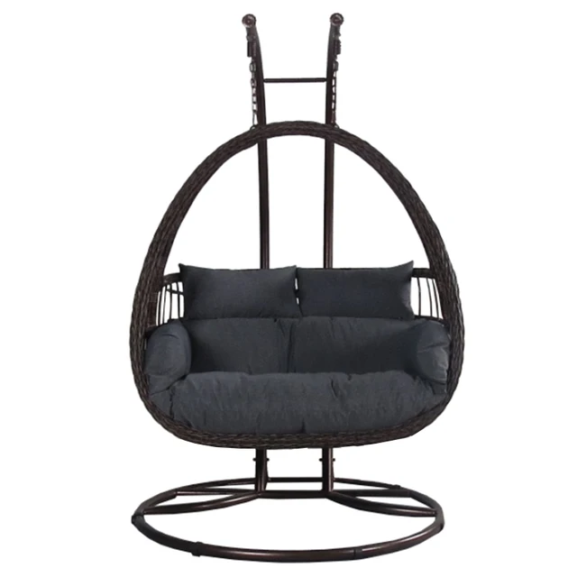 New Pattern Color Modern Patio Garden Outdoor Furniture Set Rattan Hanging Chair  Swing Egg Chair