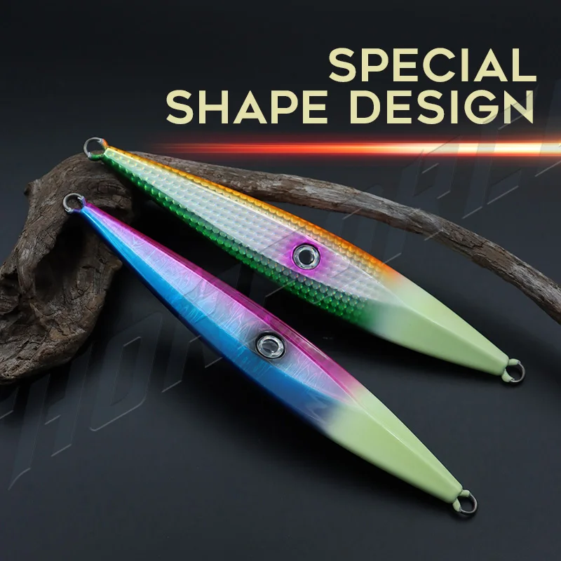 THORFORCE Jig 3D Eye in Middle 7 Inch 260g Lead Jigs Speed Sinking Luminous  Metal Lure Slow Pitch Jigbait Fishing Lure