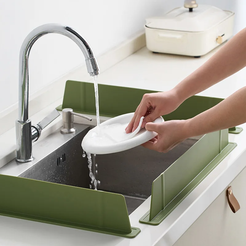 Exclusive Heightened Water Baffle Silicone Kitchen Silicone Splatter ...