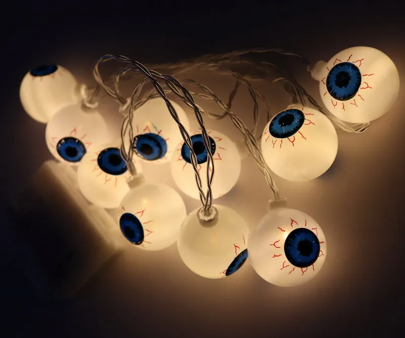 LED Halloween String Lights Eyeball battery operated Indoor Outdoor