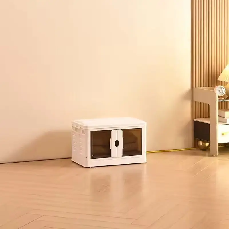 Modern Design Closet Organizers Plastic Folding Clothing Cabinet Storage Bins Lids Wheels Rectangle PP Material Foldable Carton factory