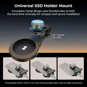 SMALLRIG SSD Holder 2-in-1 SSD Mount Bracket for MagSafe With Cold Shoe Cable Clamp 4779 detail image