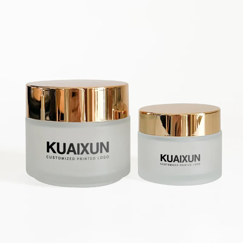 Envases Para Cremas Clear Empty Cream Packaging Wide Mouth 50g 100g Luxury Glass Cosmetic Jar With Lid