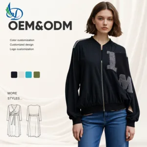 Ladies' Custom Embroidered Sports Coat, Suitable for Spring and Autumn Wear