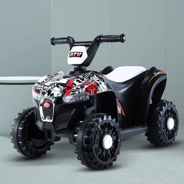 Remote Controlled 4-Wheel Electric ATV Quad Bike for Kids Power Battery Plastic Material Small Wheel Ride-on Car Toy