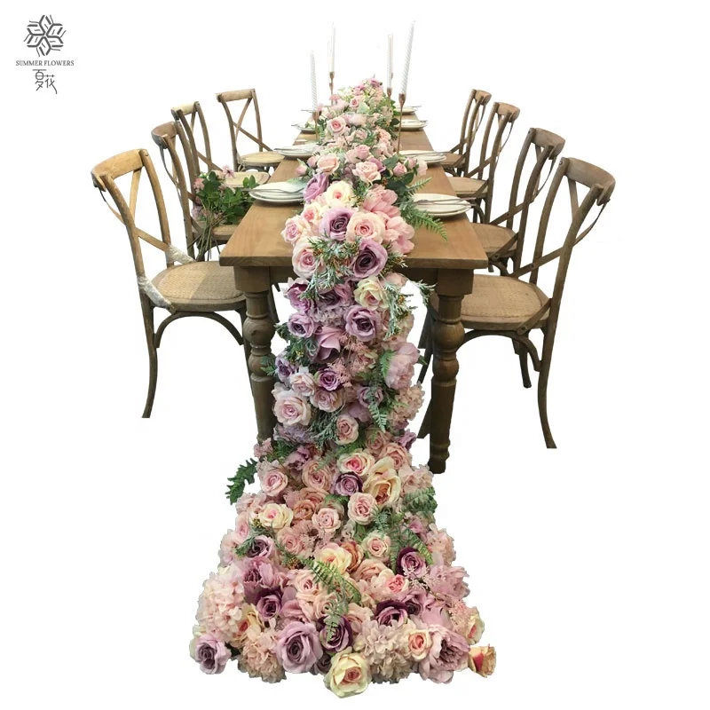 Luxus Hochzeit dekorative Tisch knstliche Blumen 100Meter Lufer fr  Hochzeit Tisch Blumen Herzstck| Alibaba.com