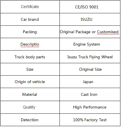 Flywheel Assembly Engine Parts  for ISUZU Truck NKR NPR FTR FVR FRR FSR CXZ NQR