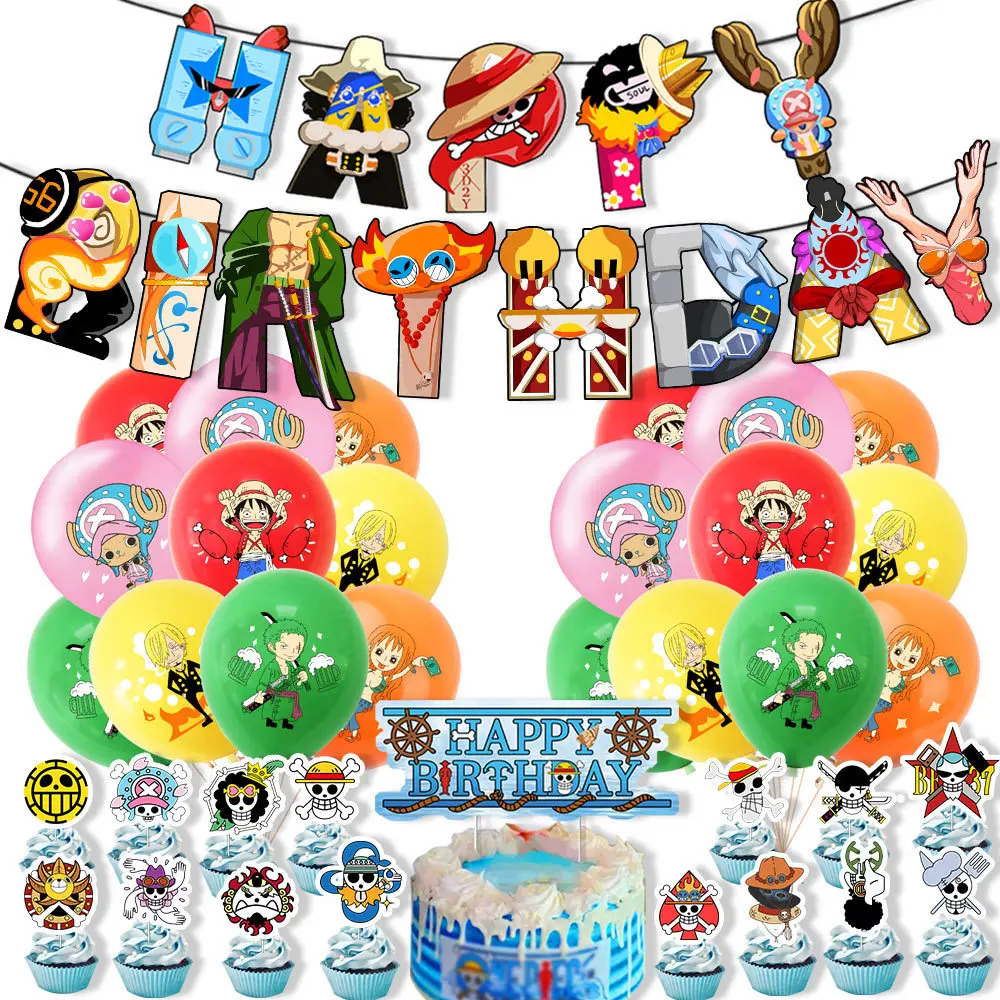 【anuke】Velour Balloon Onepiece Anime ONE PIECE Party Decorations - Balloons & Toppers