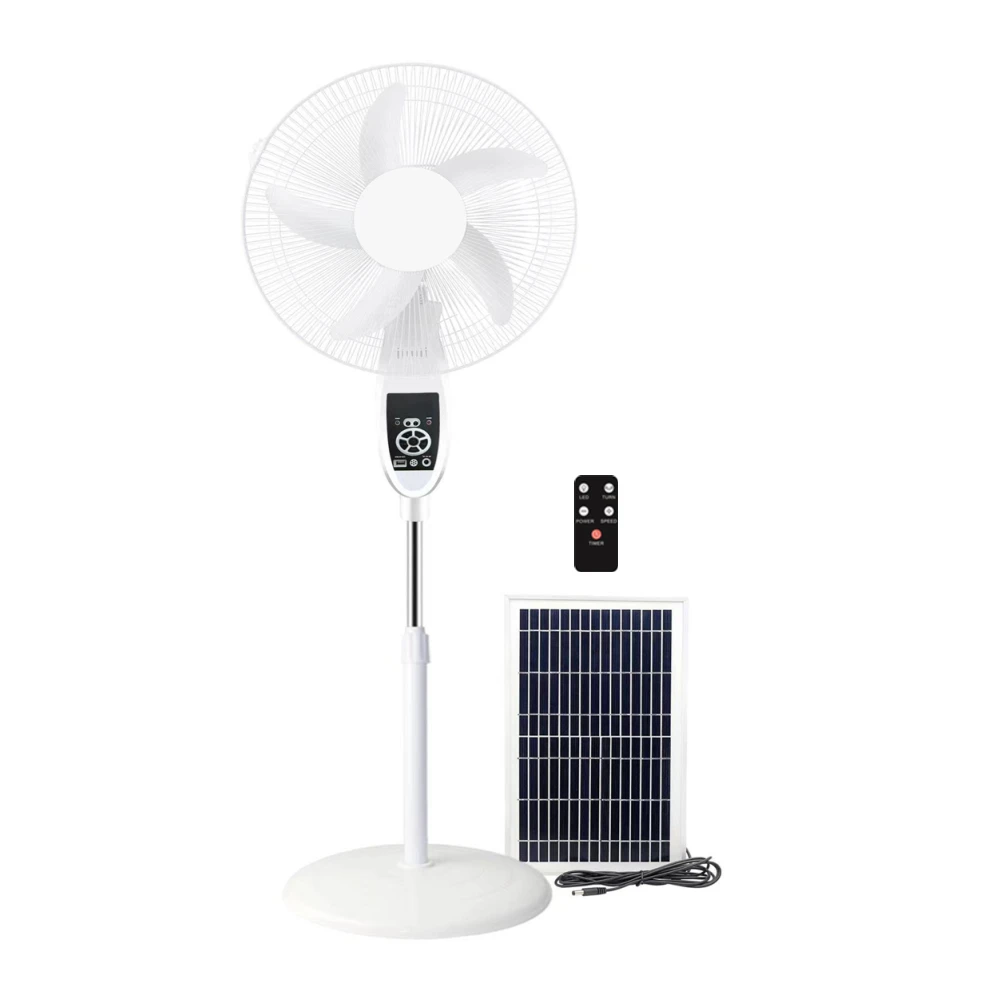 16 Inch Solar 12v Rechargeable Standing Dc Ac Fan With Solar Panel And Led Buy Solar Standing 8618