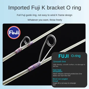 Fishing Fans Fuji Guide Ring Half Ejection Ultra-Soft Micro-Object Horse Mouth Rod Gun Straight Handle Lu Ya White Fishing Rod – Soft Lure – view 4