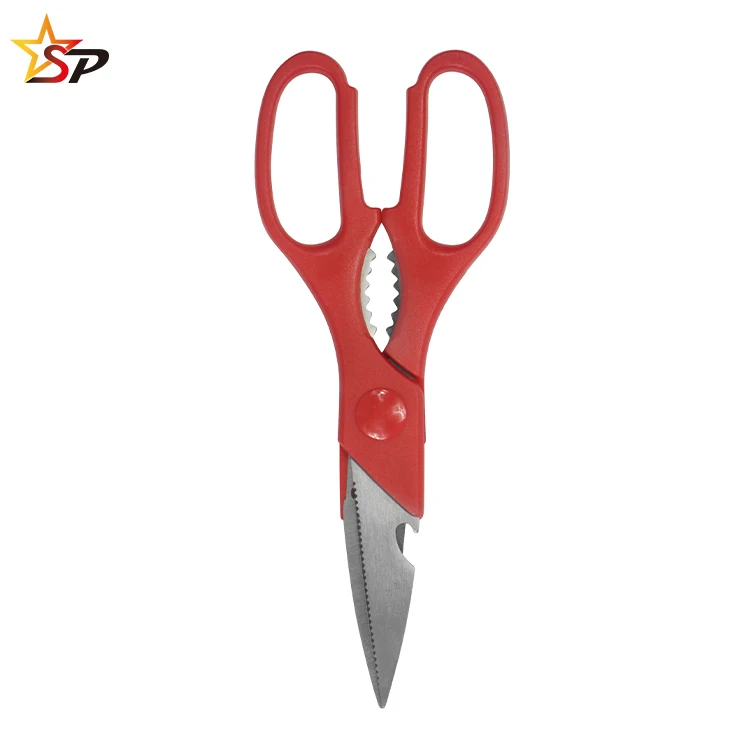 1pc Stainless Steel Scissors, Simple Two Tone Multifunction Meat Scissors  For Kitchen