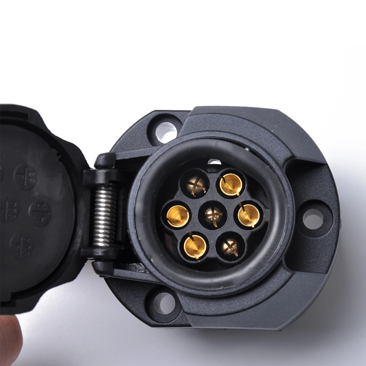 thumbnail image 2 of 7 Pin Towing Electrics Plugs Set – 12N Black & 12S Grey For Caravan / Trailer Lights – UK Made 2 of 5