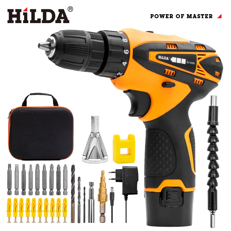 12V Multifunctional Power Tools Mini Lithium Battery Chargeable Electric Cordless Drill Kits