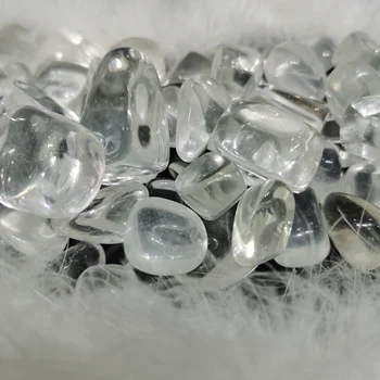 Wholesale Polished Natural Energy Crystal Healing Clear Quartz Tumbled Stones for Wicca, Reiki