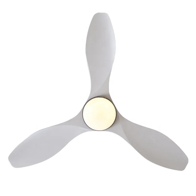 ESC LIGHTING Ceiling Fan Dc Motor ABS Plastic Blade 3 Color Led Light Ceiling Fan With Remote Control