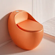 High quality porcelain bathroom orange color europe style modern lower cistern one piece toilet ceramic