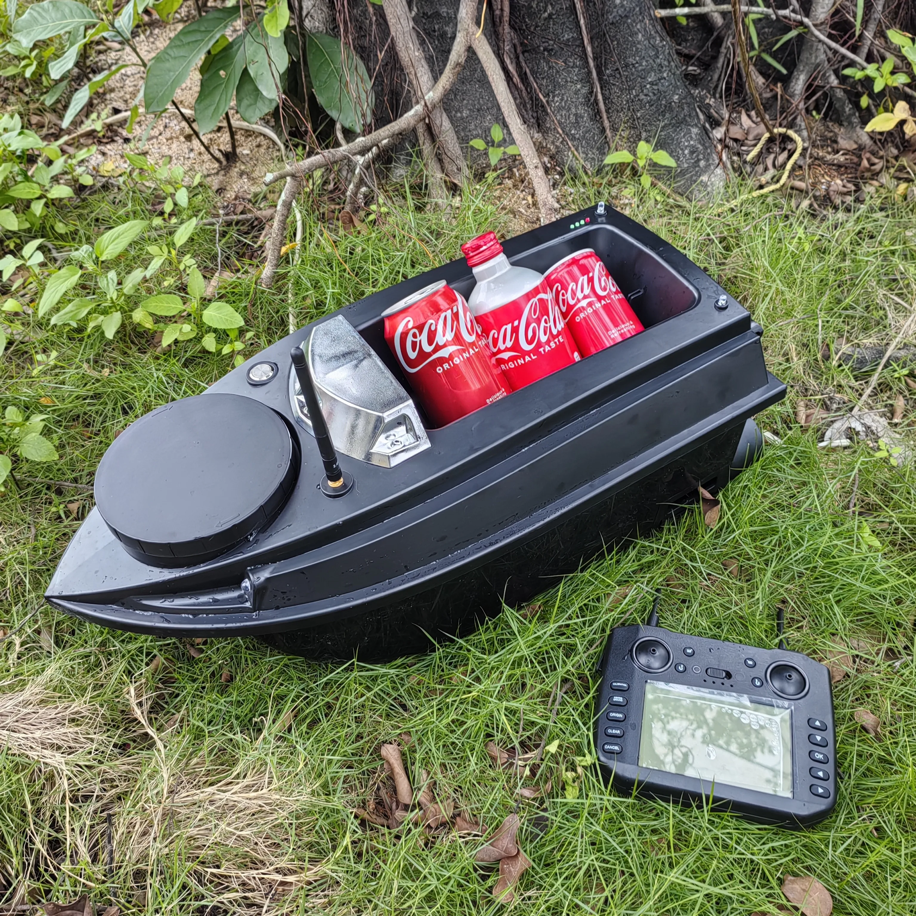 Flytec V030 Fishfinder With GPS Sonar for Fishing RC Bait Boat 180 Anchor Points Double Hook Pull Net Lost Signal Return