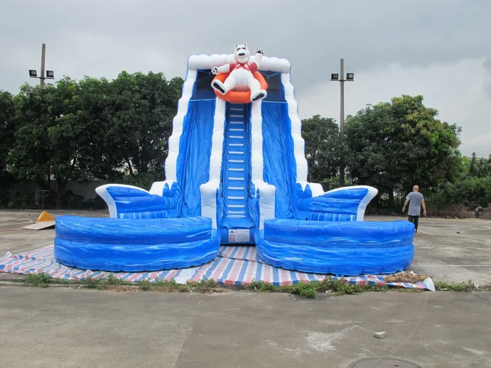 Custom PVC Inflatable Outdoor Water Slide Pool for Kids Fun inflatable games and Slides