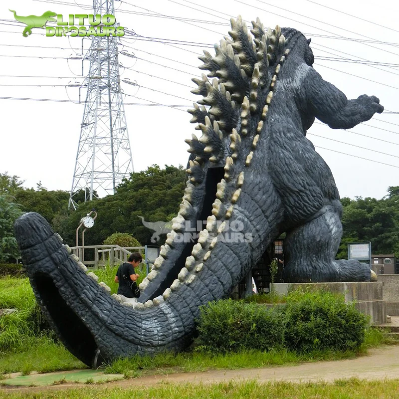 Anime Animation Fiberglass Godzilla Monster Statue Sculpture
